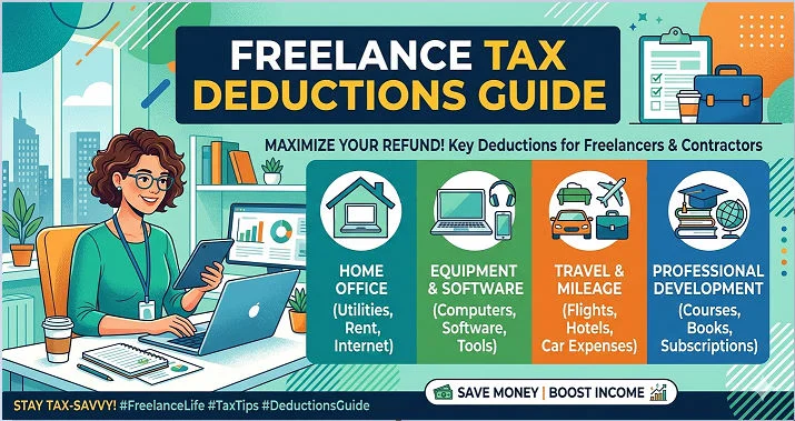 Freelance Tax Deductions Guide: π° 25 Smart Savings 1 A freelancer working on a laptop at an outdoor cafe table with a cup of coffee next to them.