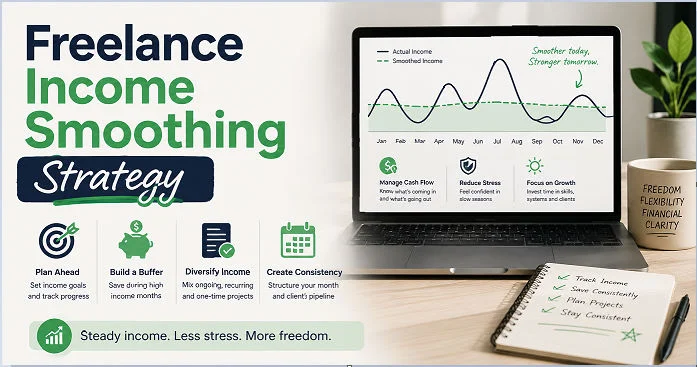 Freelance Income Smoothing Strategy: 7 Steps to Stable Cash Flow 2 Freelance income smoothing strategy with buffer fund and salary system